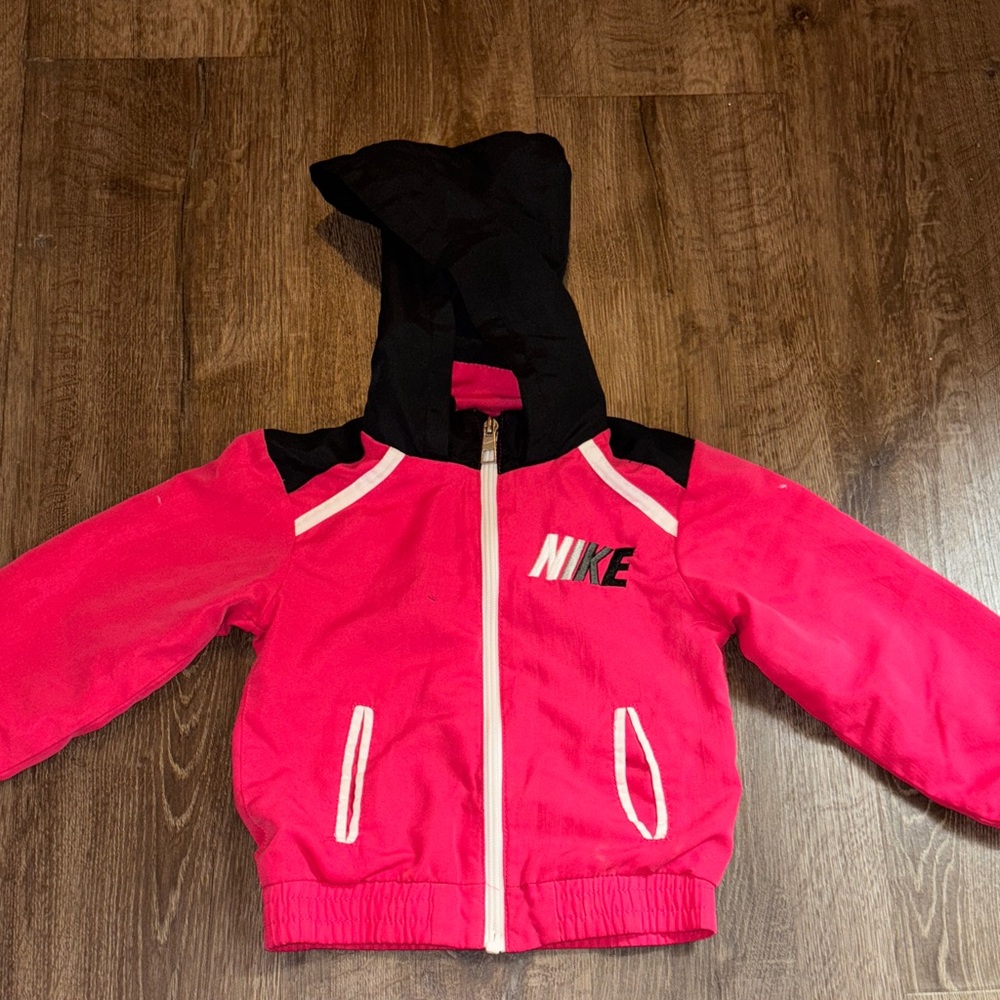 Nike Fuchsia and Black Hooded Jacket